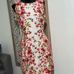 Ralph Lauren sleeveless multi-colored floral dress, Size 14P (petite).